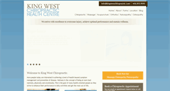 Desktop Screenshot of kingwestchiropractic.com