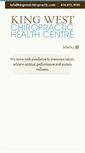 Mobile Screenshot of kingwestchiropractic.com