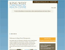Tablet Screenshot of kingwestchiropractic.com